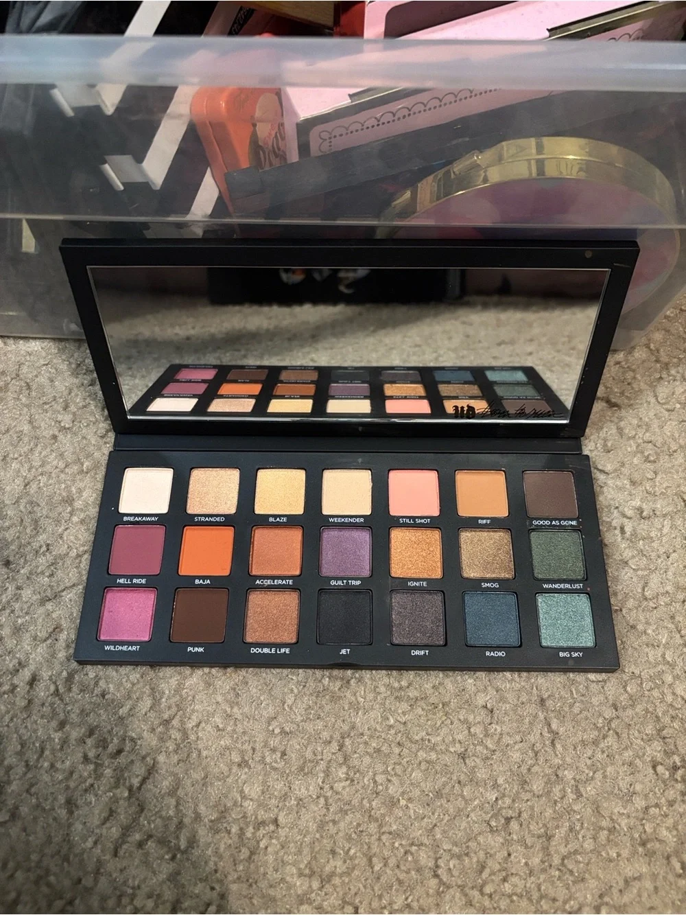 Urban Decay Born to Run Eyeshadow Palette - Black with Multicolor Logo